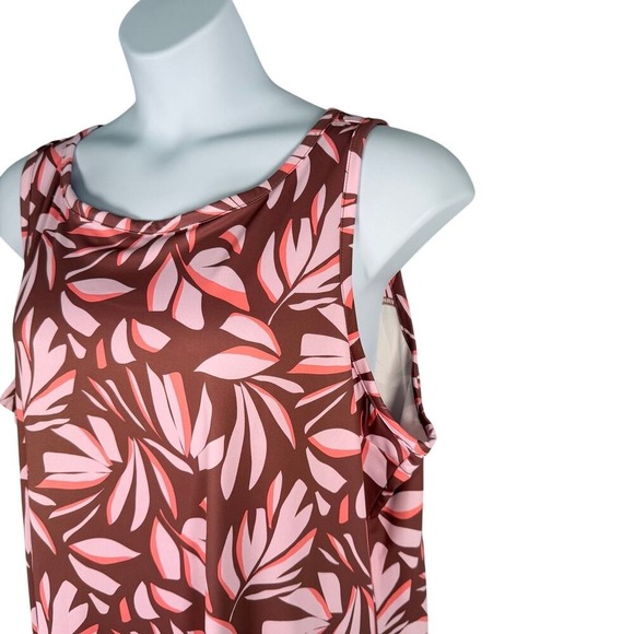 Columbia Dress Womens 3X Mauve Floral Chill River UPF 50 Omni Wick Shade Freeze - Picture 4 of 10